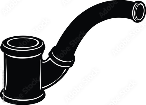  water pipe hand drawn silhouette vector