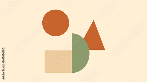 Abstract minimalist geometric composition with bold shapes and neutral colors. Modern wall art background in mid-century style. Perfect for posters, prints, digital decor, and backgrounds. Free Download Abstract minimalist geometric composition with bold shapes and neutral colors. Modern wall art background in mid-century style. Perfect for posters, prints, digital decor, and backgrounds. - GFXLoad