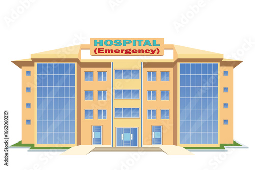 modern hospital building with disabled ramp