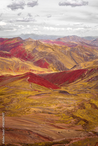 red valley mountains andean alps peru