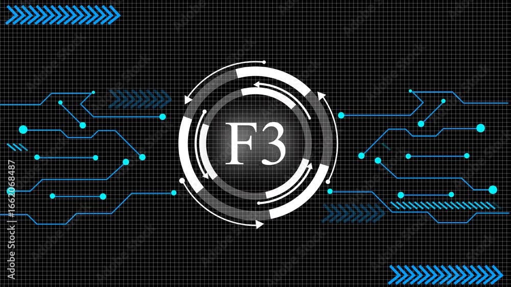 custom made wallpaper toronto digitalGlowing Technology Circle Ring With Digital Light Effects, Surrounding An F3-Style Computer Icon. The Circular Ring Emits Neon Energy Patterns, Symbolizing Speed, Performance, And Advanced Computing.