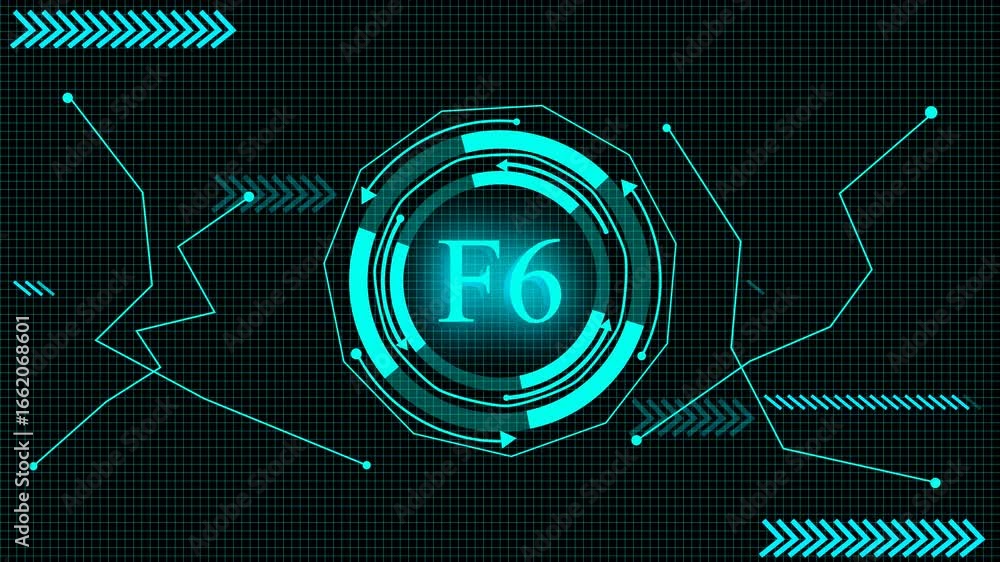custom made wallpaper toronto digitalGlowing Technology Circle Ring With Digital Light Effects, Surrounding An F6-Style Computer Icon. The Circular Ring Emits Neon Energy Patterns, Symbolizing Speed, Performance, And Advanced Computing.