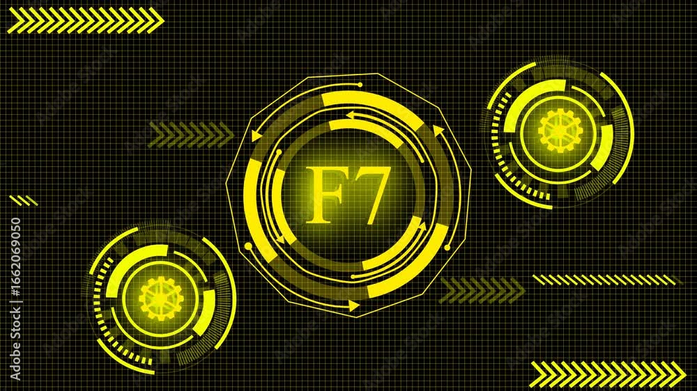custom made wallpaper toronto digitalGlowing Technology Circle Ring With Digital Light Effects, Surrounding An F7-Style Computer Icon. The Circular Ring Emits Neon Energy Patterns, Symbolizing Speed, Performance, And Advanced Computing.