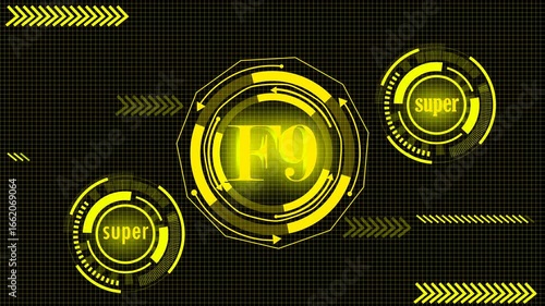 Wallpaper Mural Glowing Technology Circle Ring With Digital Light Effects, Surrounding An F9-Style Computer Icon. The Circular Ring Emits Neon Energy Patterns, Symbolizing Speed, Performance, And Advanced Computing. Torontodigital.ca