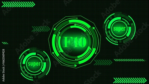 Wallpaper Mural Glowing Technology Circle Ring With Digital Light Effects, Surrounding An F10-Style Computer Icon. The Circular Ring Emits Neon Energy Patterns, Symbolizing Speed, Performance, And Advanced Computing. Torontodigital.ca
