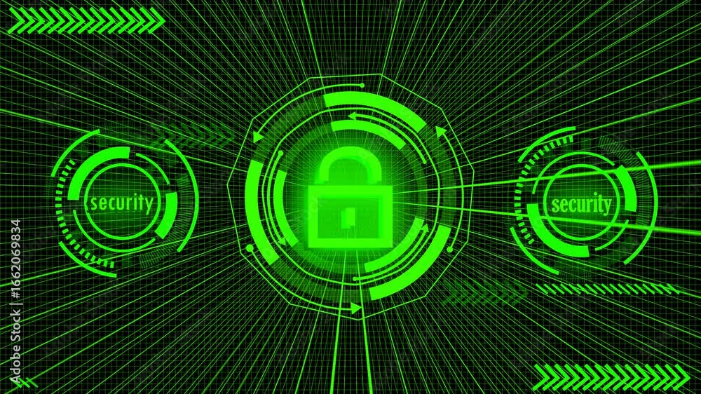 custom made wallpaper toronto digitalThe Futuristic Digital Illustration Showcasing A Cyber Technology Interface. At The Center, The Glowing Is Encircled By Neon Concentric Rings, Resembling A Head Up Display HUD.