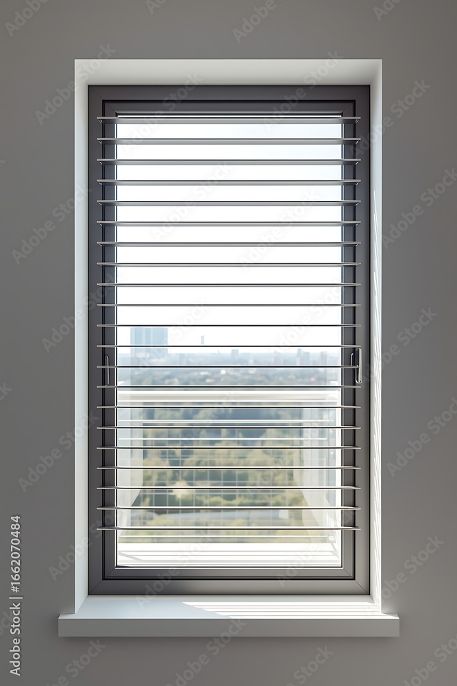 Fototapeta premium Natural Light Filtering Through Window Blinds – Calm Room Atmosphere