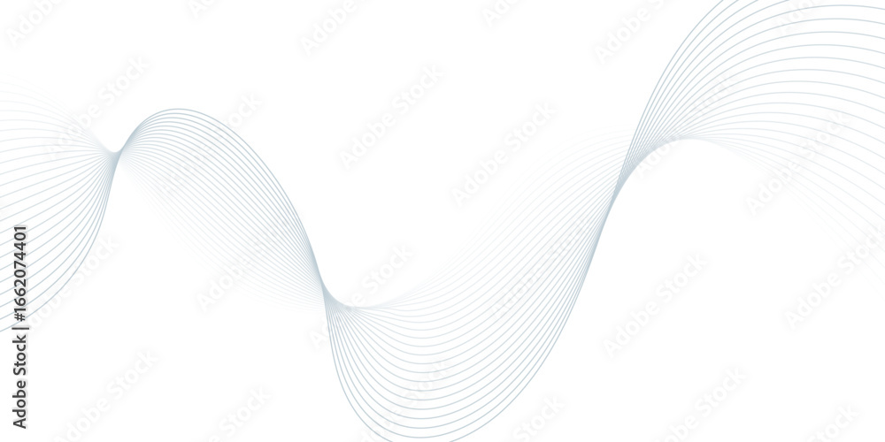 Fototapeta premium Abstract wavy lines Isolated background design. Wave modern stream transparent background. 