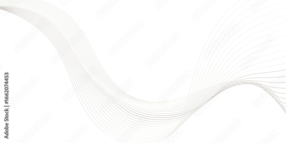 Fototapeta premium Abstract wavy lines Isolated background design. Wave modern stream transparent background. 