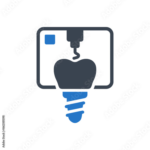 3D Printed Dental Implant Icon