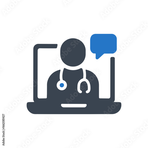 Telehealth Doctor Consultation Icon