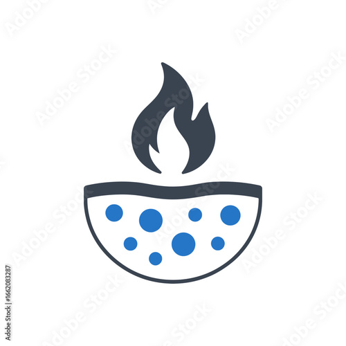 Hot Scalp Inflammation Icon