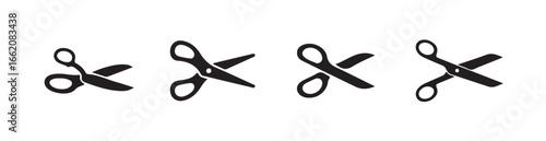 Scissors silhouette icon, Scissor sign, Flat icon style, Hair cutting scissor vector silhouette, vector illustration eps 10.