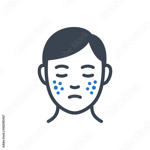Facial Acne Pustules Icon
