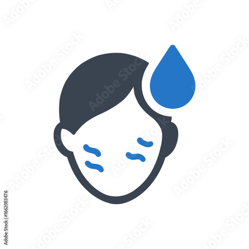Facial Skin Dehydration Icon