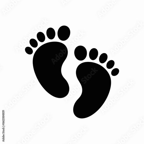 foot prints on white background