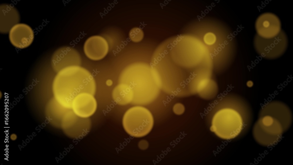 Fototapeta premium Abstract Gold Bokeh Lights on Dark Background