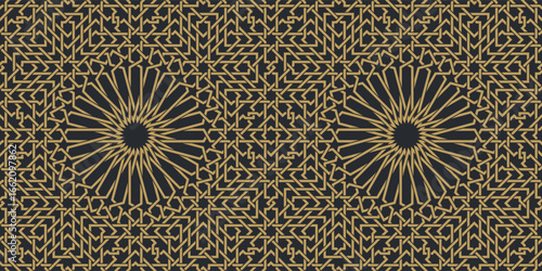 Seamless geometric pattern in authentic arabian style.