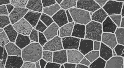 stone wall background textured gray stone wall with irregular shapes and light grout lines perfect for textures and backgrounds in graphic design offering a rustic style.