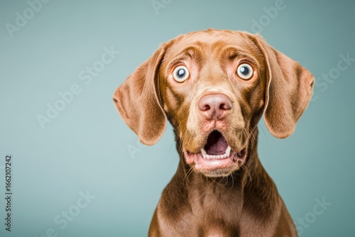 Wallpaper Mural Shocked funny dog extreme close-up portrait Torontodigital.ca