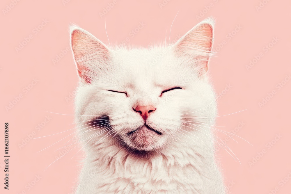 Obraz premium Winking cat funny close-up portrait