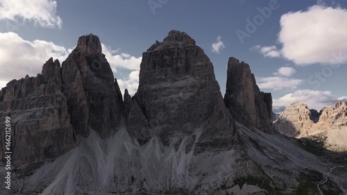 Tre Cime di Lavaredo Backside Aerial View