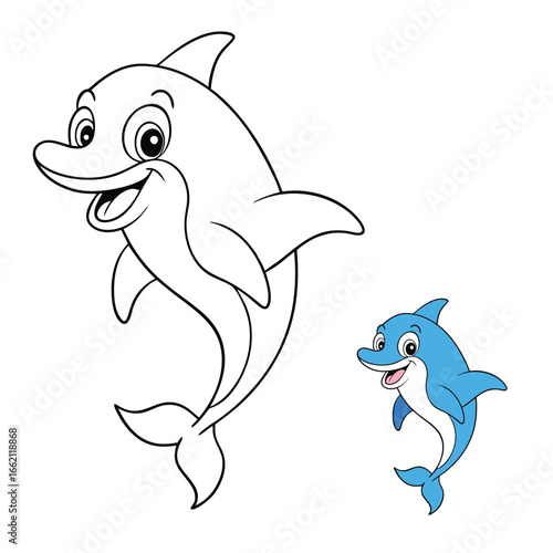 A playful dolphin splashes in the waves with a big smile, spreading joy and laughter in this funny dolphin fun coloring page—perfect for kids’ creativity and imagination!
