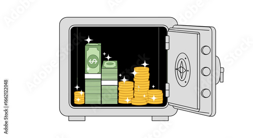 Securely storing your accumulated wealth and financial assets within a robust vault for ultimate protection