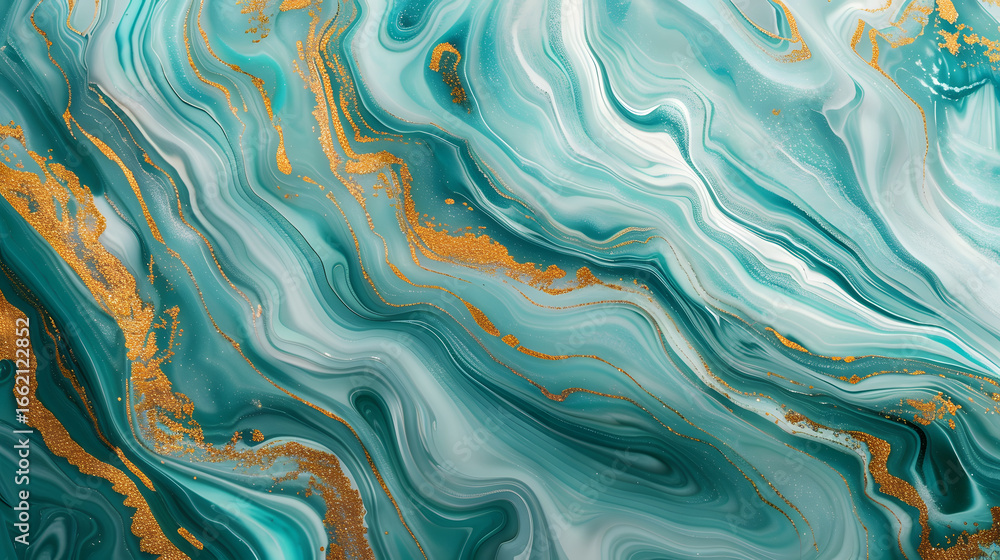 Fototapeta premium Vibrant abstract liquid marble texture flowing wav d db af dfa