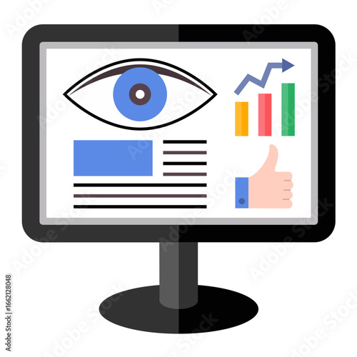 Impression Rate Vector Design Icon Style