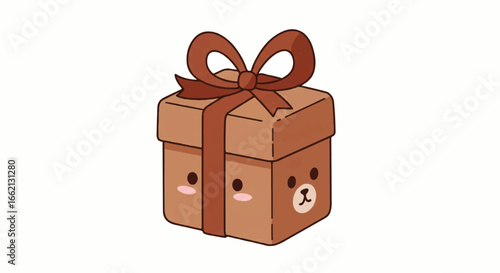 Colorful Gift Box with Ribbon and Bow for Celebration or Special Occasion.