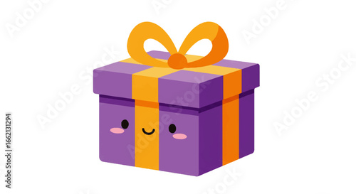 Colorful Gift Box with Ribbon and Bow for Celebration or Special Occasion.