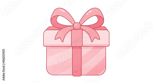 Colorful Gift Box with Ribbon and Bow for Celebration or Special Occasion.