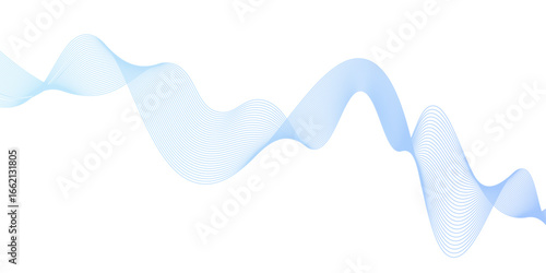 colorful wave lines. abstract blue wave background.Abstract vector blue wave lines on white background,light Blue lines vector illustration. Technology,Curve wave seamless pattern. Line art striped gr
