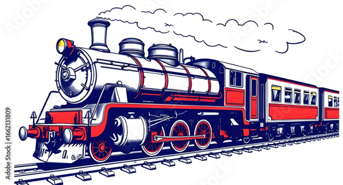 old fashioned train, vintage transport cartoon, railroad locomotive cartoon, steam locomotive drawing, train with smoke, old steam engine illustration, cartoon vintage train, historic train vector, ra