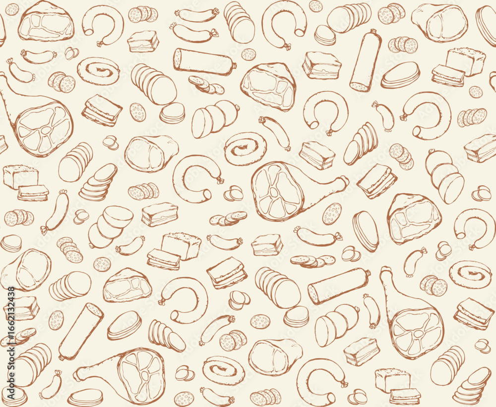 Meat production. Vector drawing food Meat production. Vector drawing food