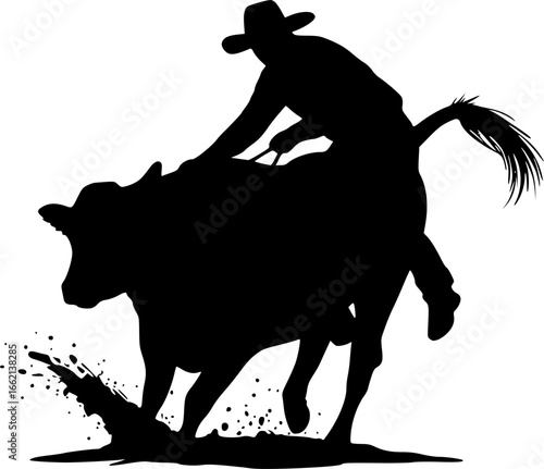 Chute Dogging Silhouette Vector illustration isolated on white background 