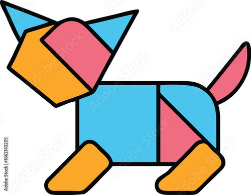 Minimal outline of a robotic pet futuristic companion design Technology Vector