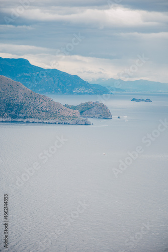 View turquoise water in Capri, Italy
