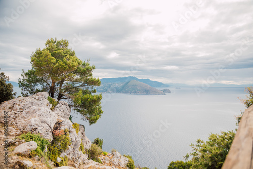 View turquoise water in Capri, Italy