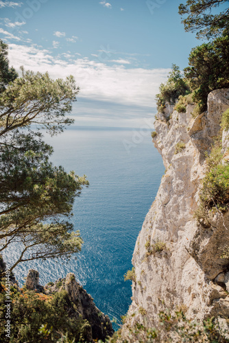 Turquoise water in Capri, Italy