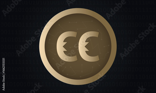 Crypto coin concept