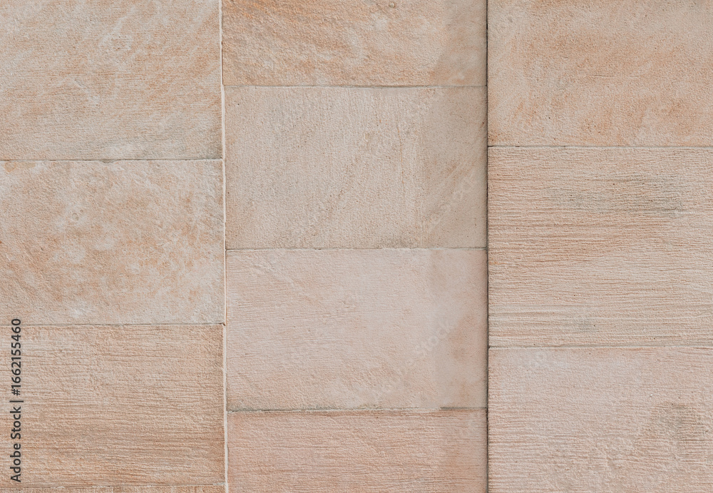 Fototapeta premium Beige Sandstone Tile Wall Texture — Minimal Architectural Background