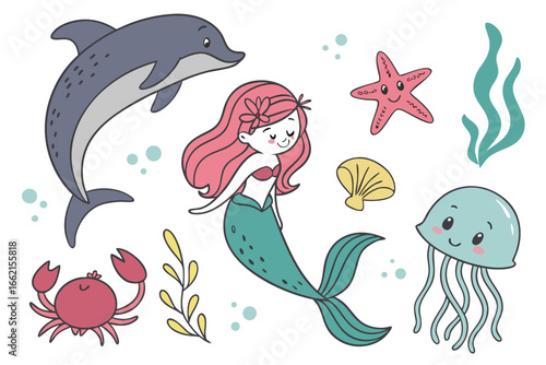 sea animals set