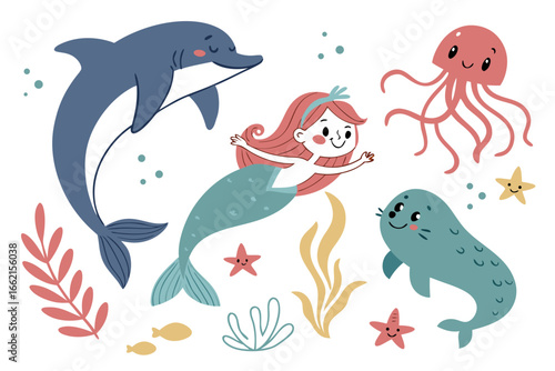 sea animals set