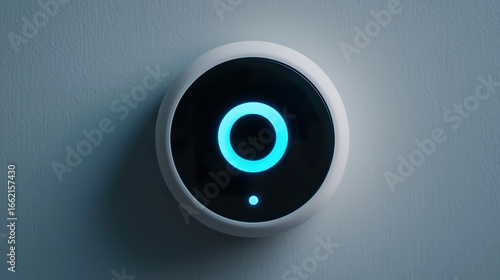 Smart security system sensor, blinking LED, subtle wiring,