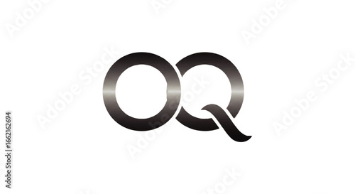 Elegant OQ initial combination logo with a metallic silver and black gradient.