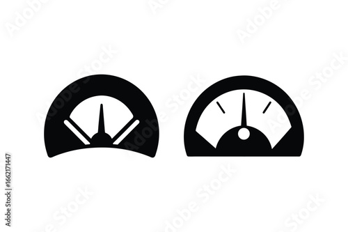 A gauge silhouette vector art illustration