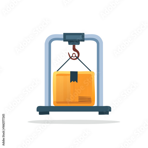 Parcel on Scale Hook Shipping Delivery Package Weight Measure Weighing