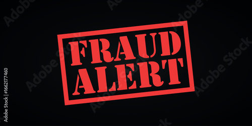 Fraud alert vector stamp